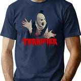 Terrifier - Art T-Shirt for Men & Women, T-Shirts Graphic Tee - Navy