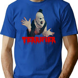 Terrifier - Art T-Shirt for Men & Women, T-Shirts Graphic Tee - Blue