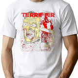 Terrifier Chilling Clown Horror Flick T-Shirt for Men & Women, T-Shirts Graphic Tee - White