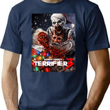 Terrifier Christmas Terrifier 3 Art T-Shirt for Men & Women, T-Shirts Graphic Tee - Navy