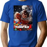 Terrifier Christmas Terrifier 3 Art T-Shirt for Men & Women, T-Shirts Graphic Tee - Blue