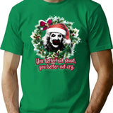 Terrifier Christmas (2) T-Shirt for Men & Women, T-Shirts Graphic Tee - Green