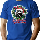 Terrifier Christmas (2) T-Shirt for Men & Women, T-Shirts Graphic Tee - Blue