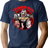 Terrifier Circus Halloween T-Shirt for Men & Women, T-Shirts Graphic Tee - Navy
