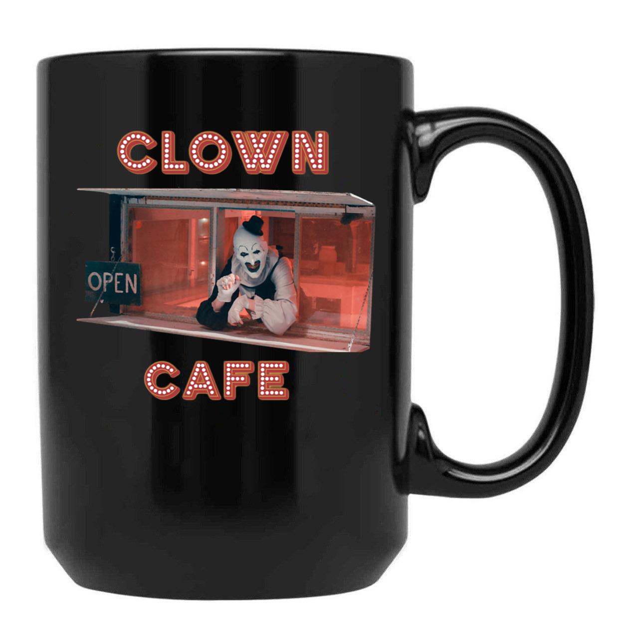 Terrifier Clown Cafe Essential Black Coffee Mug, Gift Coffee Mug