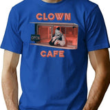 Terrifier Clown Cafe T-Shirt for Men & Women, T-Shirts Graphic Tee - Blue