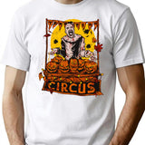 Terrifier Clown Circus Fall Vibes T-Shirt for Men & Women, T-Shirts Graphic Tee - White