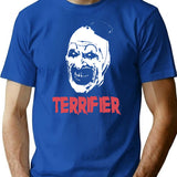 Terrifier Clown Classic Premium Heavyweight Cotton T-Shirt - Blue