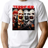 Terrifier Clown Faces T-Shirt for Men & Women, T-Shirts Graphic Tee - White