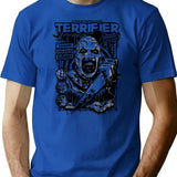 Terrifier Clown Horror Film T-Shirt for Men & Women, T-Shirts Graphic Tee - Blue