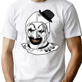 Terrifier Clown (2) T-Shirt for Men & Women, T-Shirts Graphic Tee - White