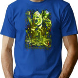 Terrifier Clowning With Death T-Shirt for Men & Women, T-Shirts Graphic Tee - Blue