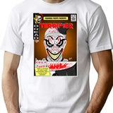 Terrifier Cover T-Shirt for Men & Women, T-Shirts Graphic Tee - White