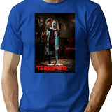 Terrifier Girl Posted T-Shirt for Men & Women, T-Shirts Graphic Tee - Blue