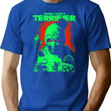 Terrifier Glowing Eyes Art T-Shirt for Men & Women, T-Shirts Graphic Tee - Blue