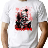 Terrifier Horror Art The Clown T-Shirt for Men & Women, T-Shirts Graphic Tee - White