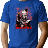 Terrifier Horror Art The Clown T-Shirt for Men & Women, T-Shirts Graphic Tee - Blue
