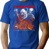 Terrifier Horror Cult T-Shirt for Men & Women, T-Shirts Graphic Tee - Blue