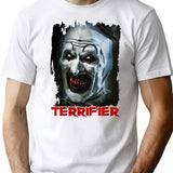 Terrifier Horror Movie Halloween T-Shirt for Men & Women, T-Shirts Graphic Tee - White
