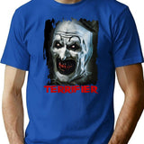 Terrifier Horror Movie Halloween T-Shirt for Men & Women, T-Shirts Graphic Tee - Blue