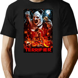 Terrifier Horror Poster T-Shirt for Men & Women, T-Shirts Graphic Tee - Black