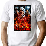 Terrifier Horror Poster T-Shirt for Men & Women, T-Shirts Graphic Tee - White