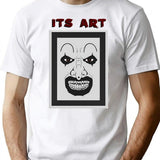 Terrifier - It'S Art T-Shirt for Men & Women, T-Shirts Graphic Tee - White