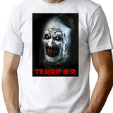 Terrifier Medium Horror T-Shirt for Men & Women, T-Shirts Graphic Tee - White