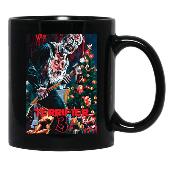 Terrifier Merry Christmas - Art The Clown Black Coffee Mug, Gift Coffee Mug - Black