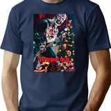 Terrifier Merry Christmas - Art The Clown Premium Heavyweight Cotton T-Shirt - Navy