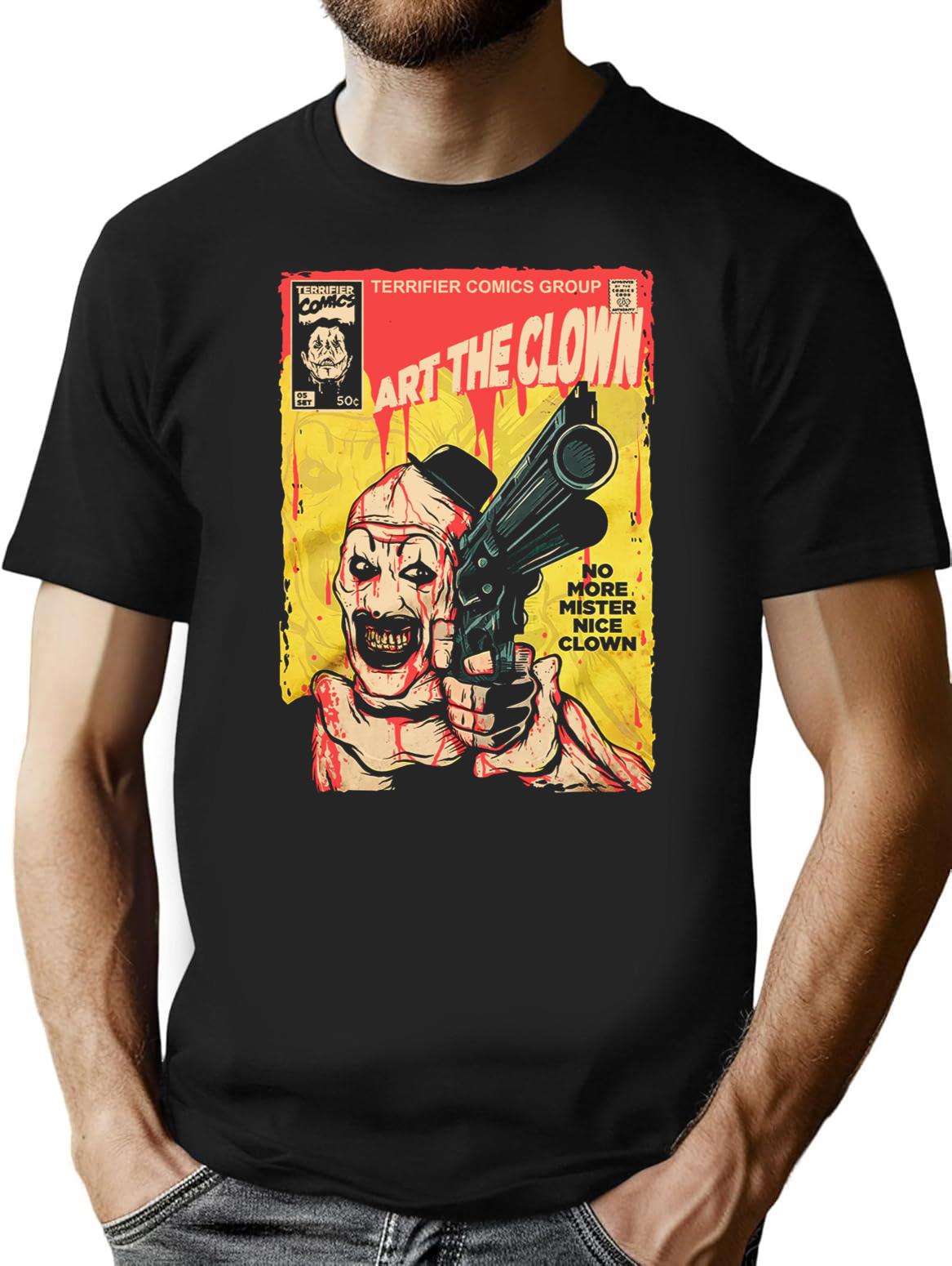 Terrifier Mister Nice Clown Premium Heavyweight Cotton T-Shirt - Black