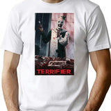 Terrifier Movie Horror Art The Clown Film T-Shirt for Men & Women, T-Shirts Graphic Tee - White