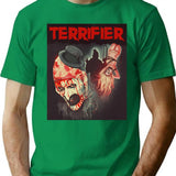 Terrifier Movie Horror Art The Clown Poster Art T-Shirt for Men & Women, T-Shirts Graphic Tee - Green
