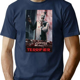 Terrifier Movie Horror Art The Clown Poster Film T-Shirt for Men & Women, T-Shirts Graphic Tee - Navy