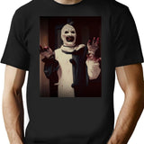 Terrifier Movie Horror Art The Clown T-Shirt for Men & Women, T-Shirts Graphic Tee - Black