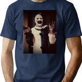 Terrifier Movie Horror Art The Clown T-Shirt for Men & Women, T-Shirts Graphic Tee - Navy