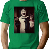 Terrifier Movie Horror Art The Clown T-Shirt for Men & Women, T-Shirts Graphic Tee - Green