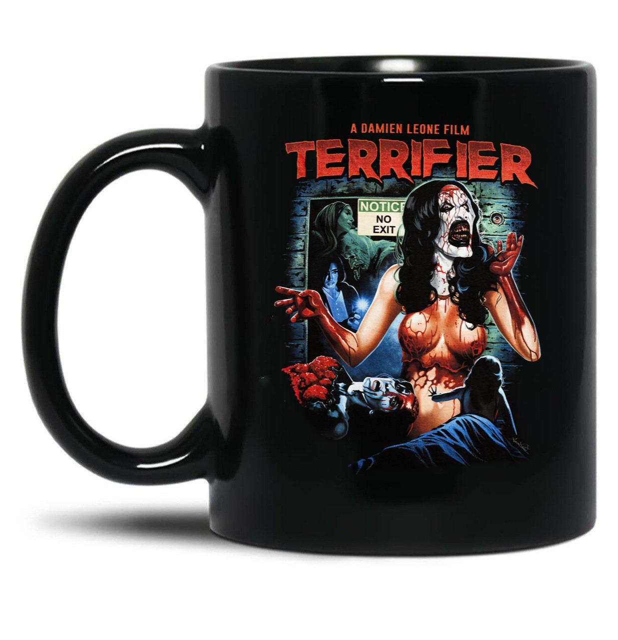 Terrifier No Exit Black Coffee Mug, Gift Coffee Mug