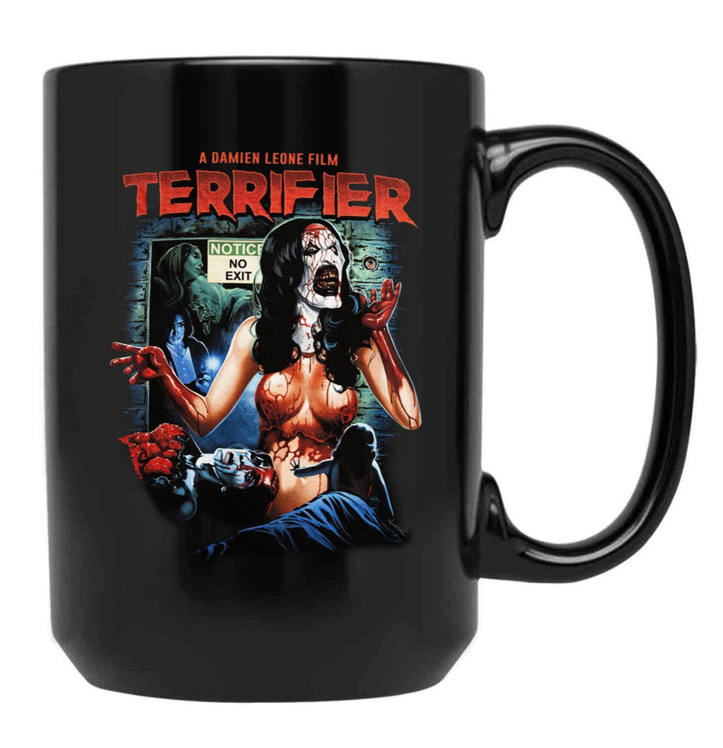Terrifier No Exit Black Coffee Mug, Gift Coffee Mug