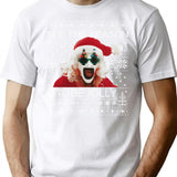 Terrifier Santa Christmas T-Shirt for Men & Women, T-Shirts Graphic Tee - White
