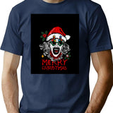 Terrifier Santa Claus Horror Fan Art T-Shirt for Men & Women, T-Shirts Graphic Tee - Navy