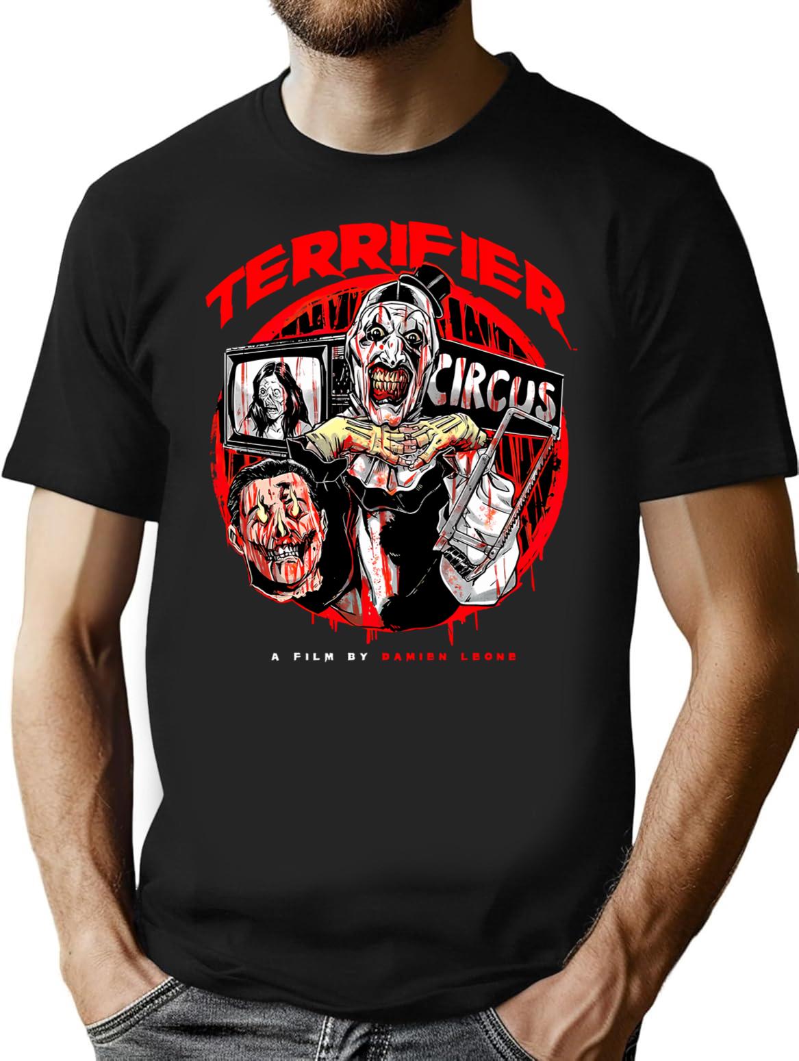 Terrifier Smile Officially T-Shirt for Men & Women, T-Shirts Graphic Tee - Black