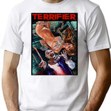 Terrifier The Clown Horror Movie T-Shirt for Men & Women, T-Shirts Graphic Tee - White