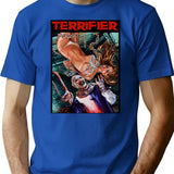 Terrifier The Clown Horror Movie T-Shirt for Men & Women, T-Shirts Graphic Tee - Blue