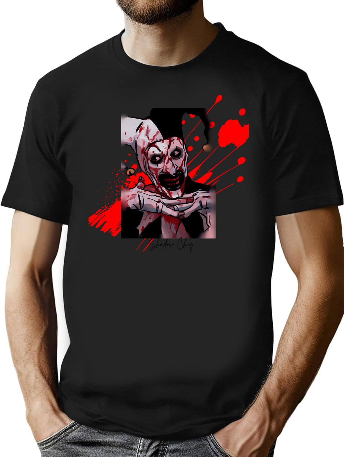Terrifier (19) T-Shirt for Men & Women, T-Shirts Graphic Tee - Black