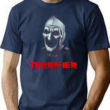 Terrify Horror Movie Art The Clown T-Shirt for Men & Women, T-Shirts Graphic Tee - Navy