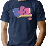 Tf1 T-Shirt for Men & Women, T-Shirts Graphic Tee - Navy