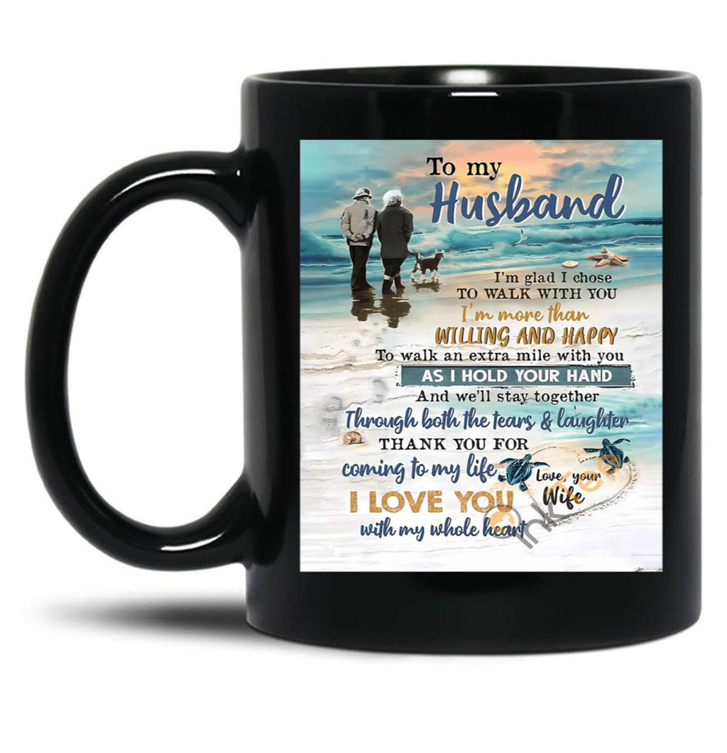 Thank You For Coming To My Life I Love You With My Whole Heart Black Gift Coffee Mug