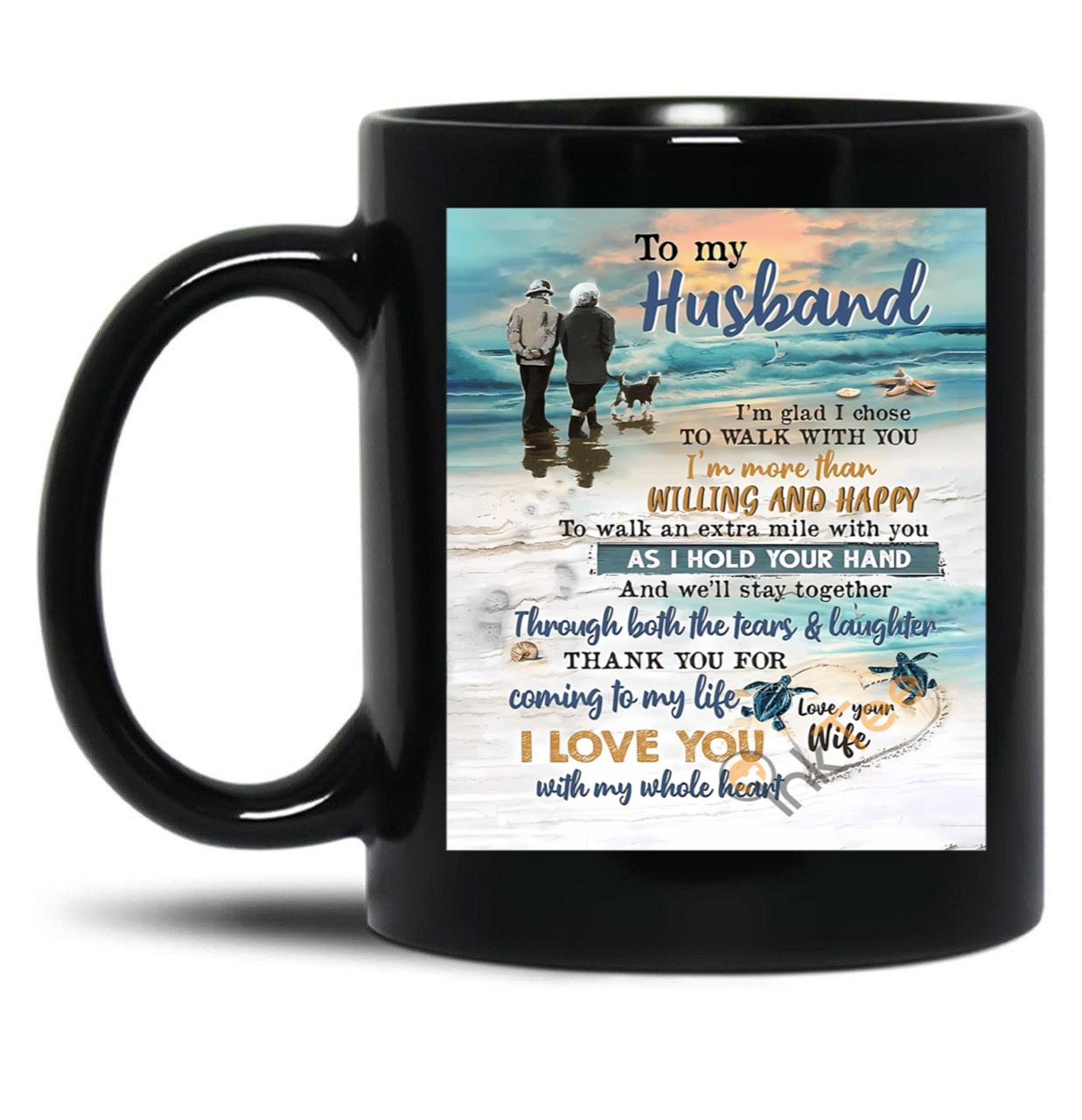 Thank You For Coming To My Life I Love You With My Whole Heart Black Gift Coffee Mug