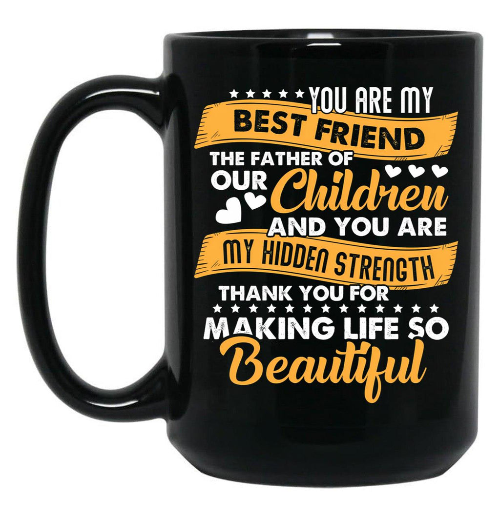 Thank You For Making Life So Beautiful Black Gift Coffee Mug